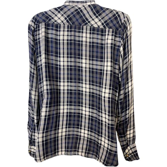 Ralph Lauren Long Sleeve checked Blouse, Size M - Blue and White - Picture 2 of 3